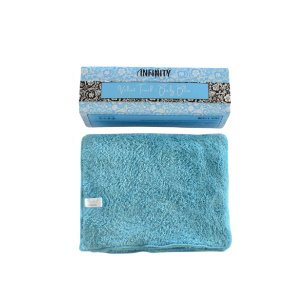 فوطة ناعمة ازرق Velvet towel - Baby Blue